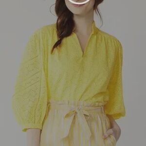 Draper James v neck eyelet‎ top. NWT. Retail 98
